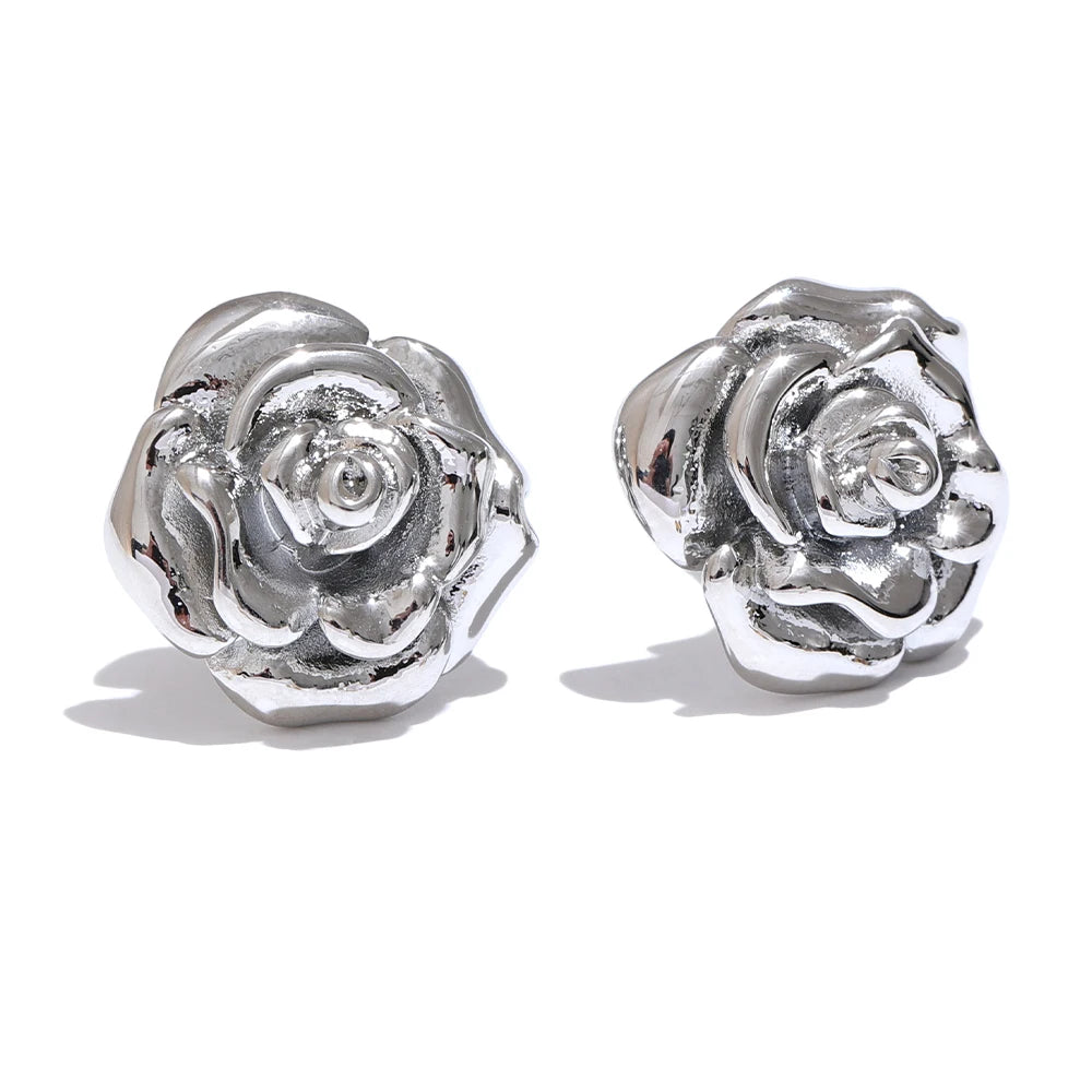 small rose earrings 