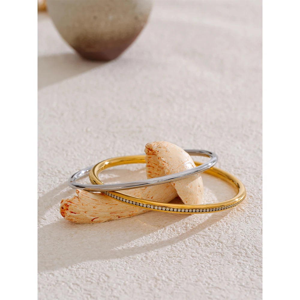 62mm Double Circle Zircon Bracelet 