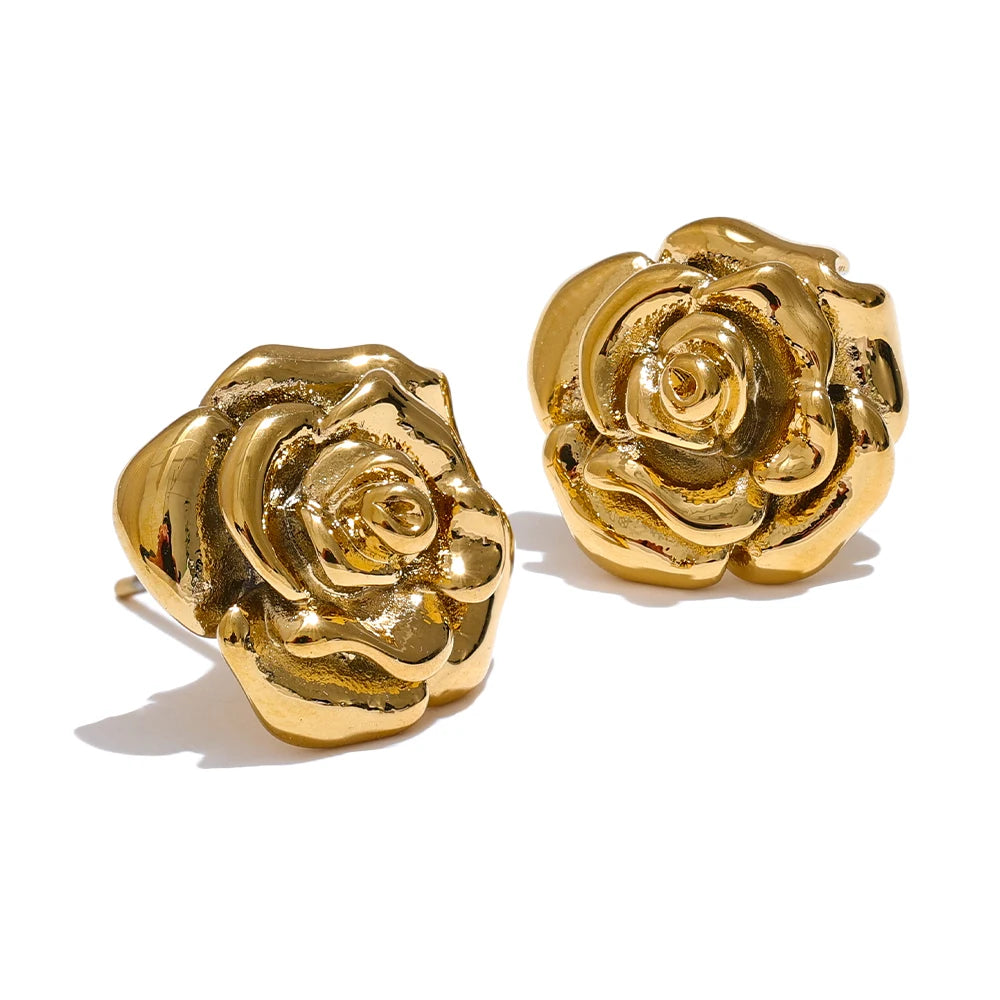 small rose earrings 