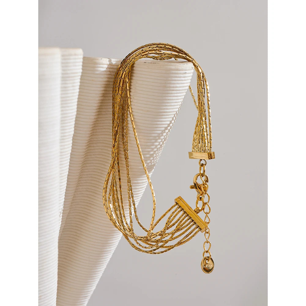 Irregular geometric gold plated earrings 